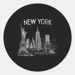 Adesivo Nova York Para Homens Mulheres Ny Cidade Vintage U