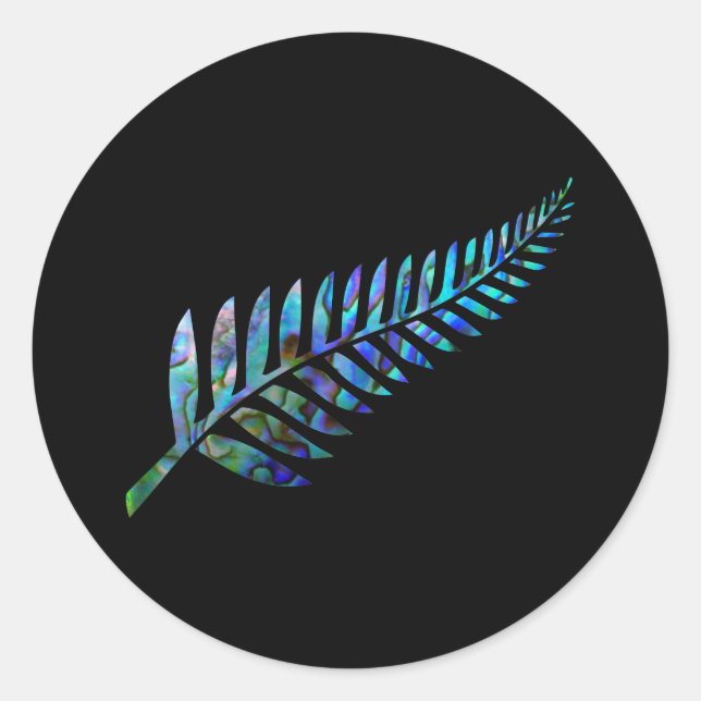ADESIVO NOVA ZEALAND KIWI FERN SIMPLES PAUA (Frente)