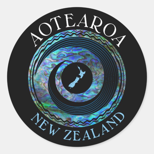 ADESIVO NOVA ZEALAND KORU MAP PAUA (Frente)