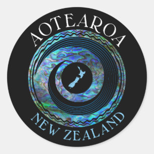 ADESIVO NOVA ZEALAND KORU MAP PAUA