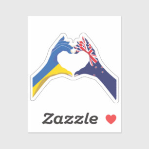Adesivo Nova Zelândia Nova Zelândia Ucrânia Amor Ucraniano