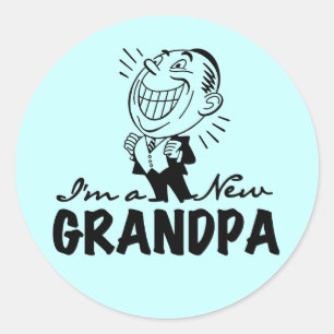 Adesivo Novas camisetas e presentes no vovô sorrindo