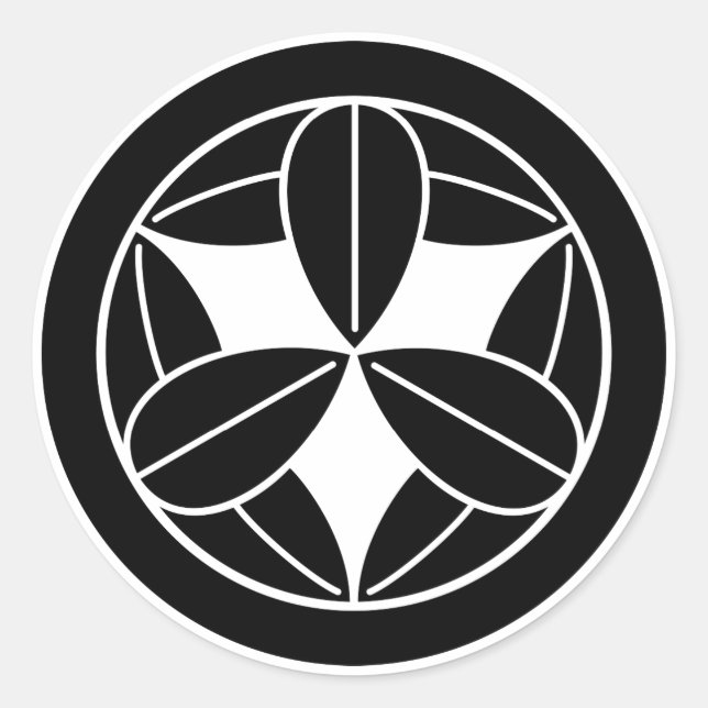 Adesivo Nove folhas de bambu em círculo (Frente)