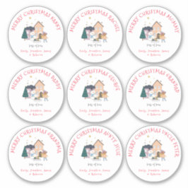 Adesivo Nove Pequenos Nomes Diferentes Garota Feliz Natal