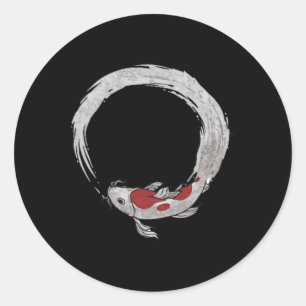 Adesivo Noveldade de Pesca Koi Carp Japonesa Vintage