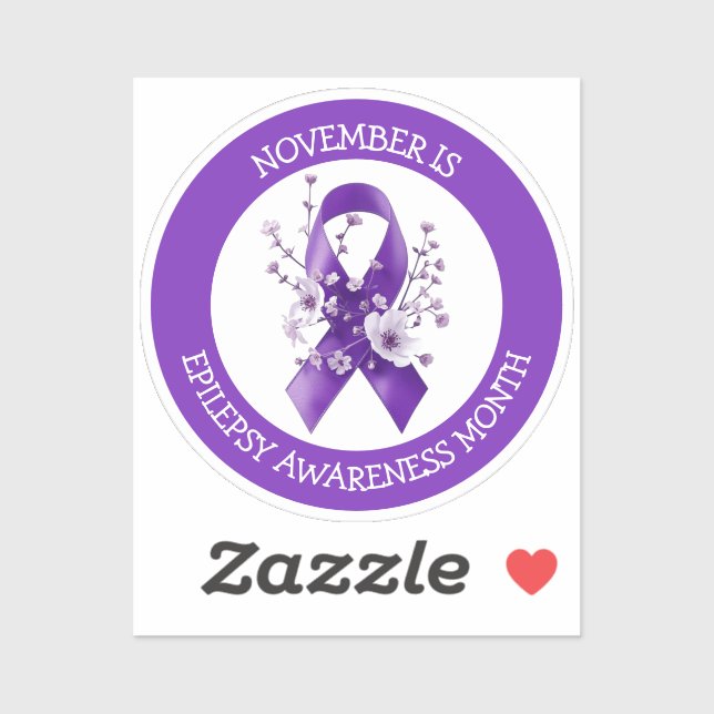 Adesivo November is Epilepsy Awareness Month (Folha)