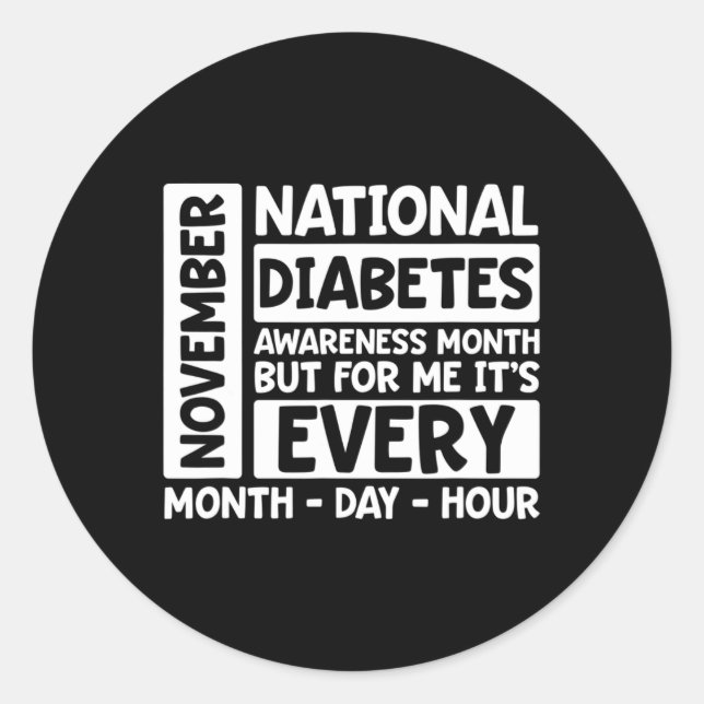 Adesivo Novembro mês de diabetes nacional (Frente)