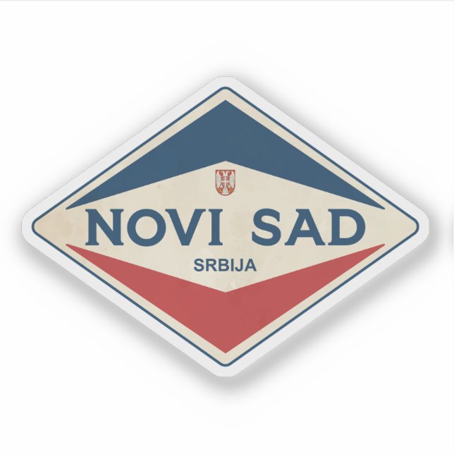 Adesivo Novi Sad Sérvia Vintage (Frente)