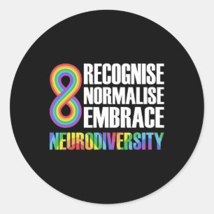 Adesivo Novidade Neurodiversidade Rainbow Infinity Autism 