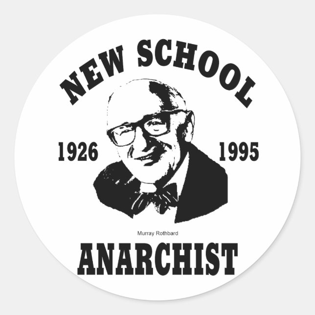 Adesivo Novo Anarquista — Murray Rothbard (Frente)