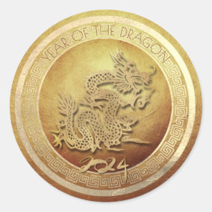 Adesivo Novo Ano Do Dragão 2024 Sq