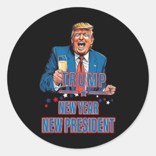 Adesivo Novo Ano Novo Presidente Funny Trump 2025 Tome Ame