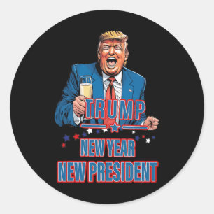 Adesivo Novo Ano Novo Presidente Funny Trump 2025 Tome Ame