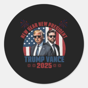 Adesivo Novo Ano Novo Presidente Trump Vance Presidente Fe