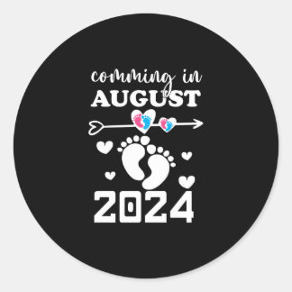 Adesivo Novo bebê chegando em agosto 2 24 anúncio de gravi