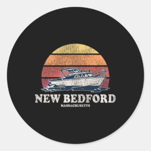 Adesivo Novo Bedford Ma Barcos Antigos Anos 70 Desenho Ret