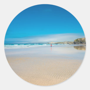 Adesivo Novo cais na costa norte da Cornualha. Inglaterra.