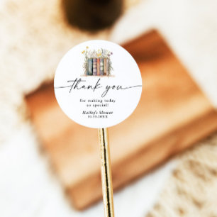 Adesivo Novo Capítulo Começa Chuvada de Flores Baby Shower