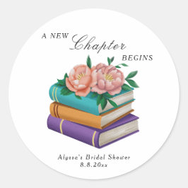 Adesivo Novo Capítulo Começa Chuveiro Nupcial Floral