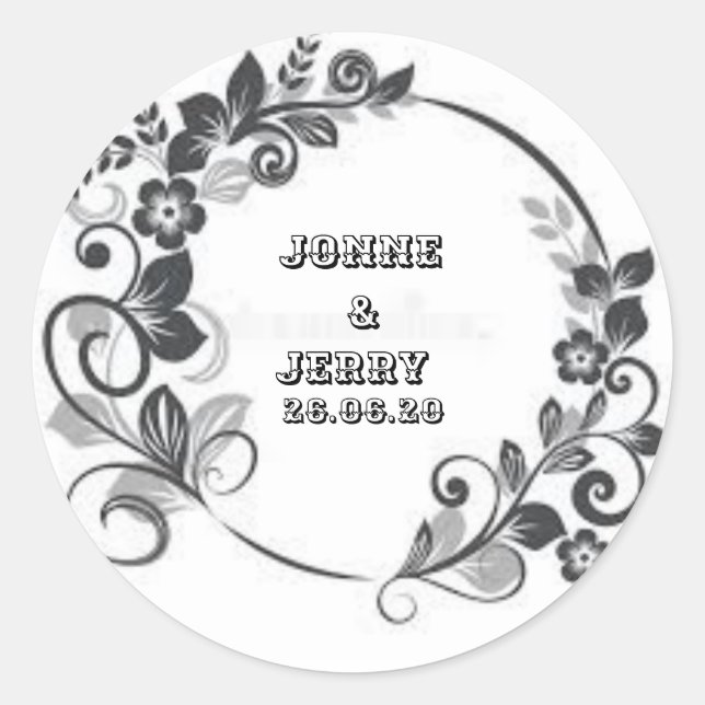 Adesivo Novo Design Clássico Round Sticker (Frente)