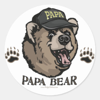 Adesivo Novo Dia de os pais Papá Urso