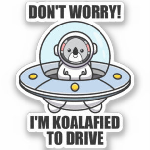 Adesivo Novo driver de Koala Bonito, sou Koalafied para di
