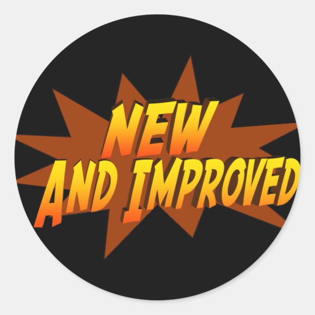 Adesivo Novo E Melhorado (Frente)