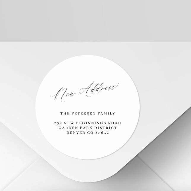 Adesivo Novo endereço: anúncio simples de movimentação em  (Criador carregado)