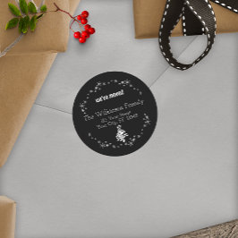 Adesivo Novo endereço Feriado Natal Feriado - Selo de Enve