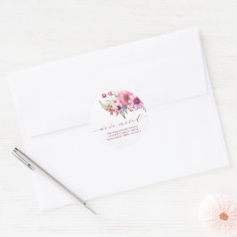 Adesivo Novo Endereço Floral Elegante