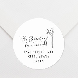 Adesivo Novo Endereço Movendo Endereço de Devolução do Anú