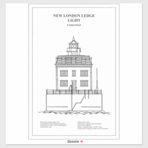 Adesivo Novo farol de Londres - Connecticut - BD