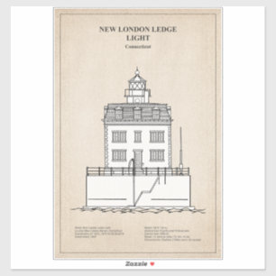 Adesivo Novo farol de Londres - Connecticut - SBD