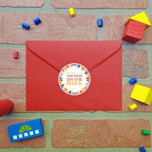 Adesivo Novo Formando Na Graduação De Crianças Bloqueadas