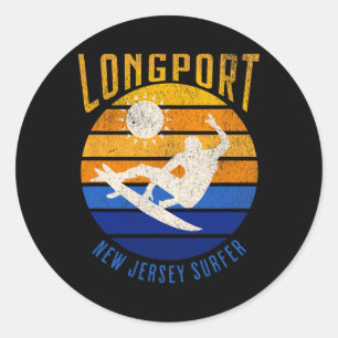 Adesivo Novo Jersey Surfista Longport Nj Praias de Surf Be