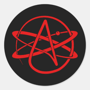 Adesivo Novo Logotipo Ateu Vermelho