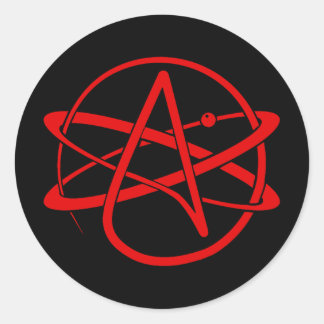 Adesivo Novo Logotipo Ateu Vermelho