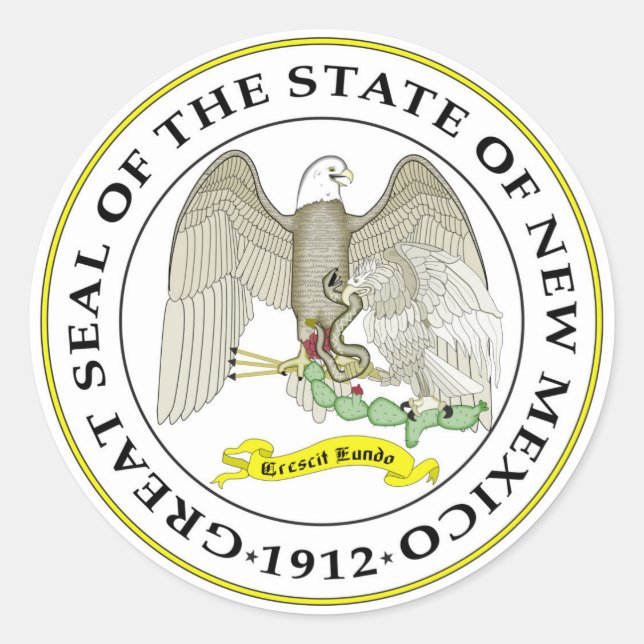 Adesivo Novo México - bandeira da república norte-american (Frente)