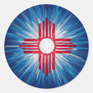 Adesivo Novo México, branco vermelho e azul