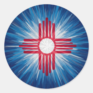 Adesivo Novo México, branco vermelho e azul