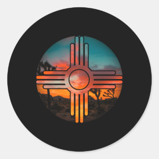 Adesivo Novo México Símbolo Zia E Paisagem