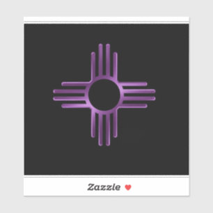 Adesivo Novo México Zia Sol Roxo