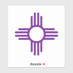 Adesivo Novo México Zia Sol Roxo
