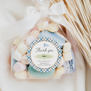 Adesivo Novo no Clube de Golfe Brown & Blue Baby Shower