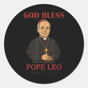 Adesivo Novo Papa 2025 Deus Abençoe Papa Leão Xiv 8 de Mai
