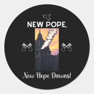 Adesivo Novo Papa Design _ Fé Cristã Vaticano Católica