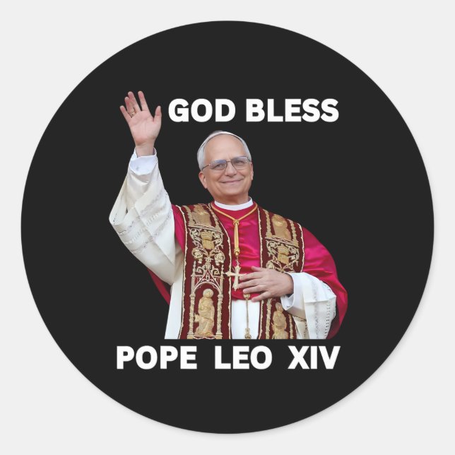 Adesivo Novo Papa Leão Xiv presentes católicos Merch Souve (Frente)
