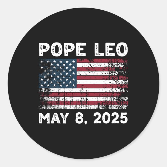 Adesivo Novo Papa Leo Us Papa Leo Americano (Frente)