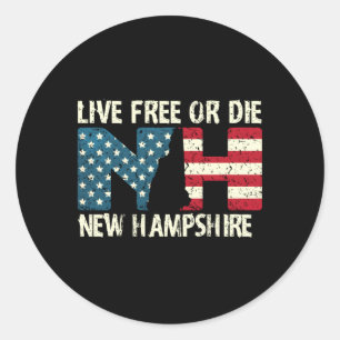 Adesivo Novo Produto Patriótico Do Hampshire Live Livre Ou
