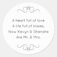 Novo Sr. e Sra. Wedding Kisses Poem